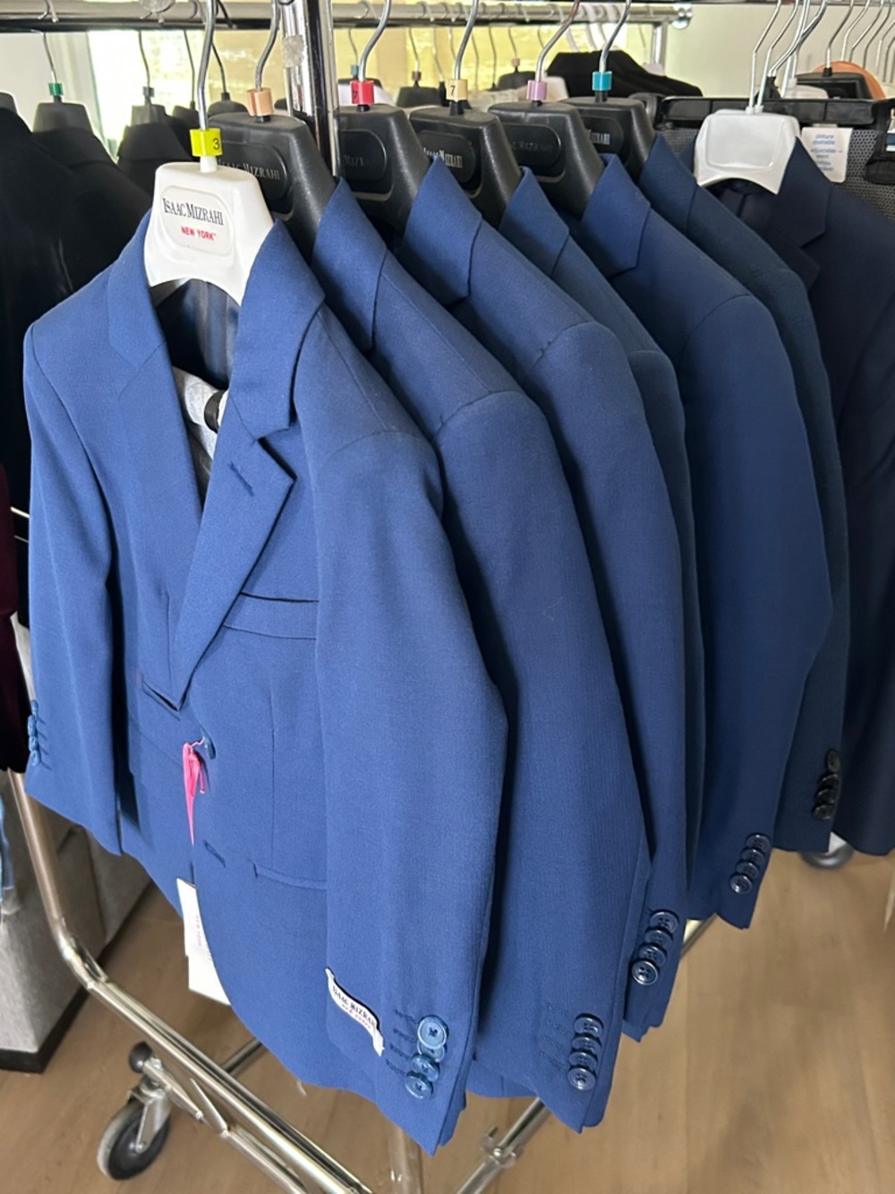 Isaac Mizrahi Cobalt Blue  2 button poly/wool blend Classic Boy’s Suits. NWT.